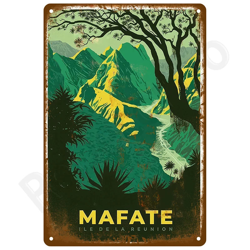 Retro Metal Tin Sign, 8 x 12 Inch Vintage Wall Plaque