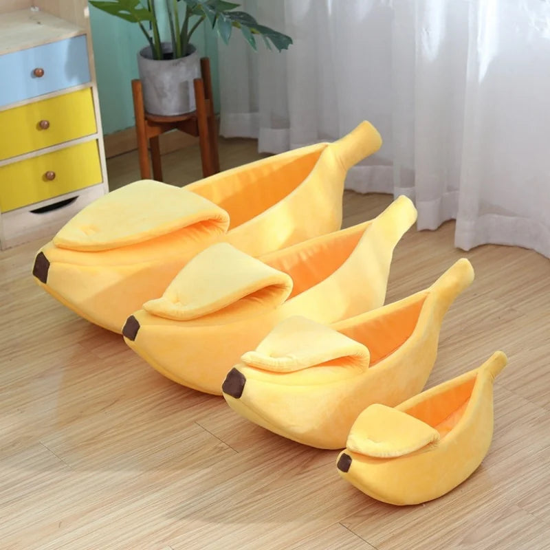 Banana Cat Bed, Funny Curved Pet Bed in 4 Sizes