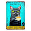 Oh My Eyes Black Cat Sign, Funny Bathroom Gift for Cat Owners