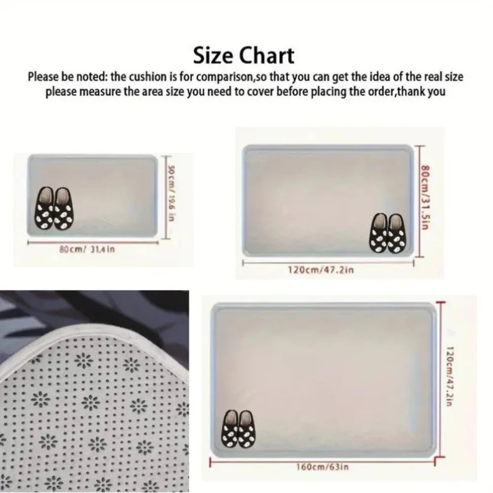 Cute Kitten Doormat with Foam Cushion and Dotted Grip Backing