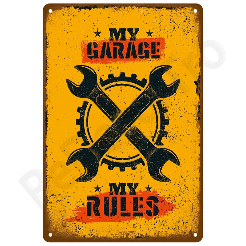 Retro Metal Tin Sign, 8 x 12 Inch Vintage Wall Plaque