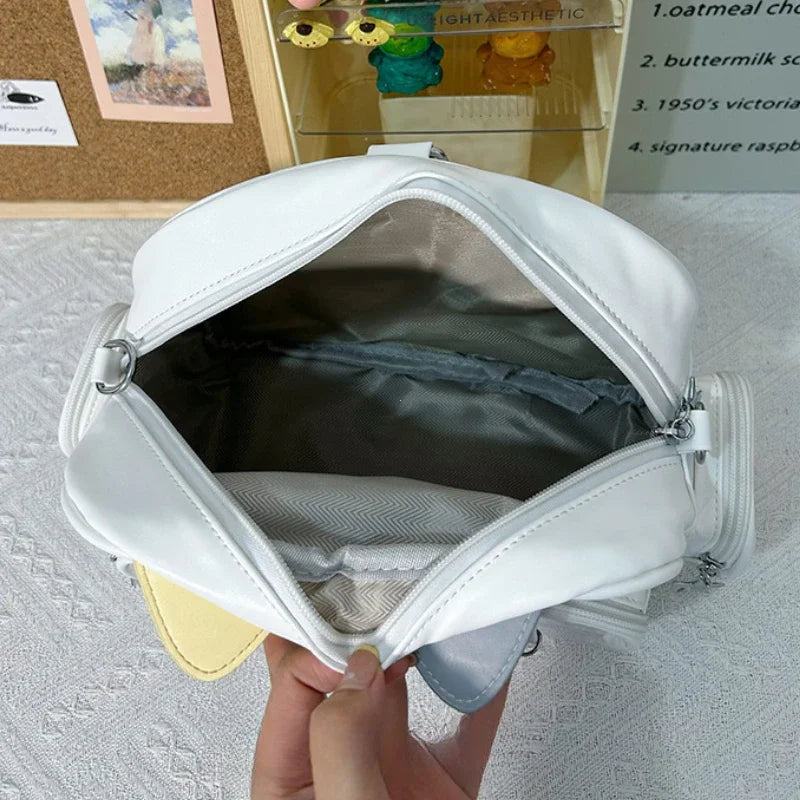 Cat Ears Handbag with Transparent Pocket Backpack