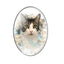 Persian Cat Glass Cabochons, 10 Pack Oval Photo Domes for DIY Jewelry