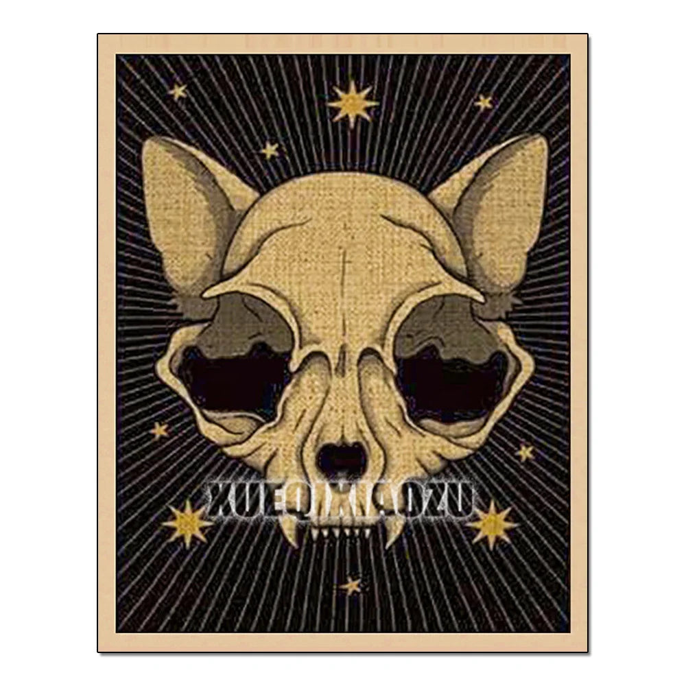 Cat Paw Tarot Card Diamond Painting Kit, Full Drill