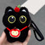 Black Cat Plush Keychain Bag Charm for Cat Lovers