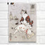 Tattoo Cats Canvas Print, Vintage Tattoo Parlor Cat Wall Art