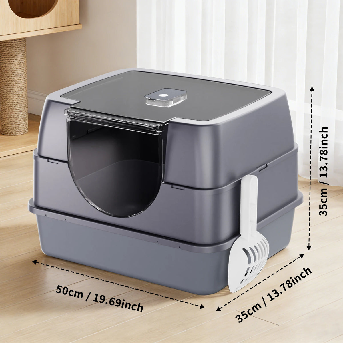 Large Cat Litter Box, Enclosed or Stainless Steel Open Style for Multi-Cat Homes