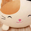 Calico Cat Roll Pillow Plush, Soft Cylinder Cat Cushion