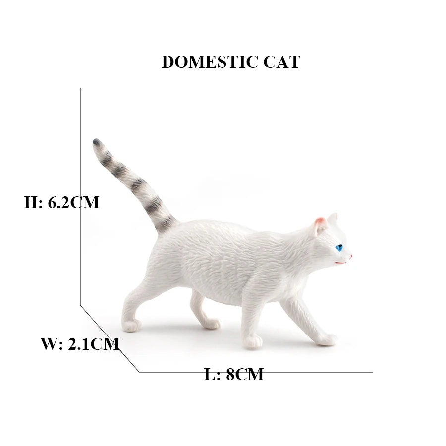 Realistic Ragdoll Cat Figurine and Chubby Cat Model, PVC