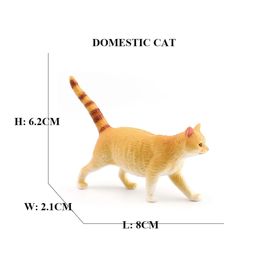 Realistic Ragdoll Cat Figurine and Chubby Cat Model, PVC