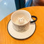 Hidden Kitten Cup and Saucer, Ceramic Coffee Cup With 3D Cat Inside