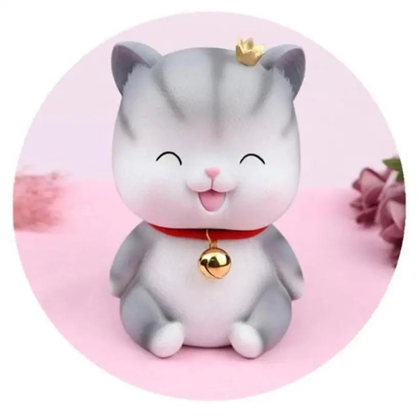 Cute Cat Coin Bank, Kitty Money Box for Saving Spare Change
