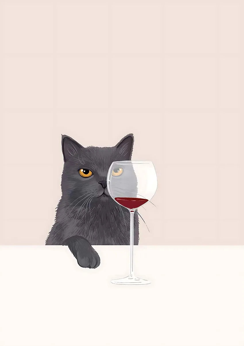 Art abstrait de chat Poster