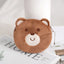 Orange Tabby Cat Face Coin Purse, Soft Plush Zipper Pouch, 4.9 Inches