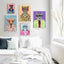Pop Art Big Cat Poster, Leopard Lion Tiger Canvas Wall Art