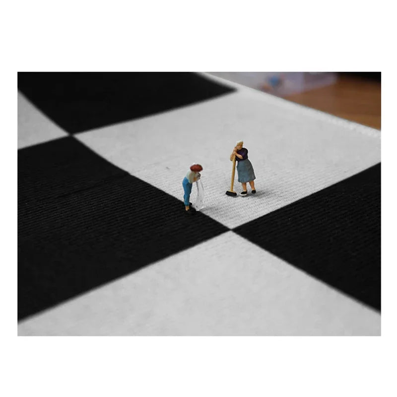 Halloween 3D Illusion Floor Mat, Skull and Pumpkin Entry Rug