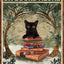 Funny Black Cat Aluminum Sign, 8 x 12 or 12 x 16 Inch Plaque