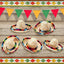 Mini Straw Sombrero for Cats, Woven Fiesta Hat With Colorful Brim