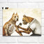 Tattoo Cats Canvas Print, Vintage Tattoo Parlor Cat Wall Art