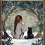 Funny Black Cat Aluminum Sign, 8 x 12 or 12 x 16 Inch Plaque