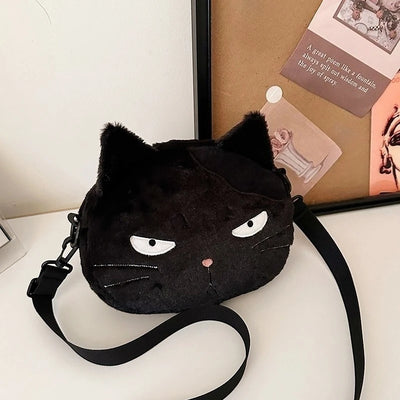 Handtasche mit Katzengesicht
