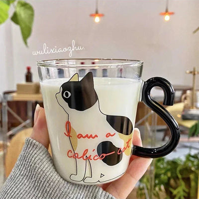 Tasse de chat en verre
