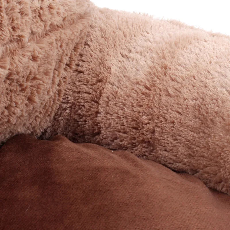 Paw Print Shaped Cat Bed with Plush Toe Bolsters