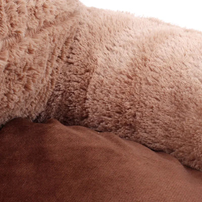 Paw Print Shaped Cat Bed with Plush Toe Bolsters