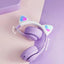 CEYYOR Cat Wallet Bluetooth Gaming Headset – RGB Cat Ear Wireless Headphones with 40mm Titanium Drivers, Boom Mic & TF Card