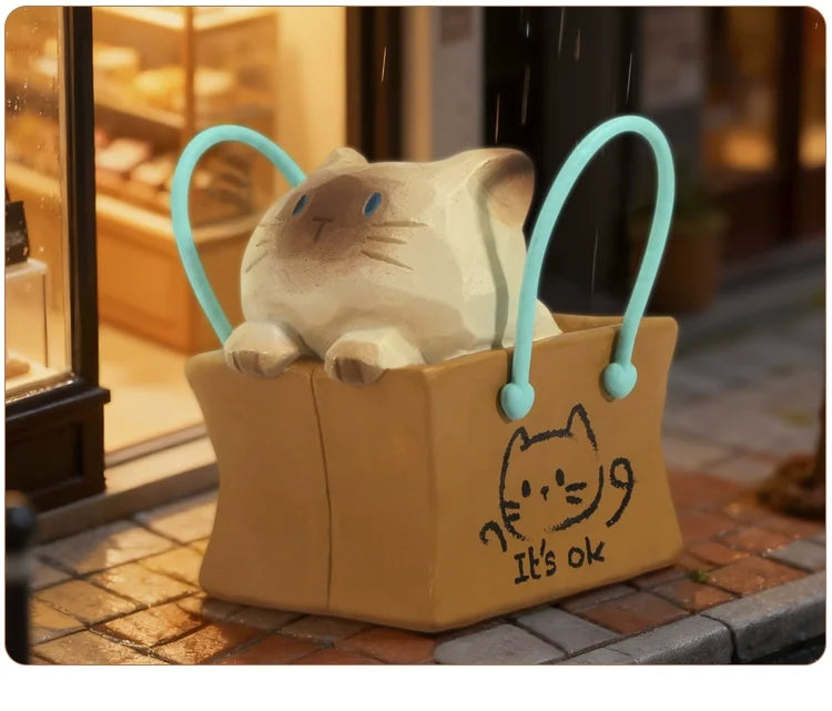 Siamese Cat Blind Box Figure, Cat Pai Daily Companion Series