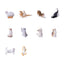 Realistic Mini Kitten Figurines, Funny Cat Poses Resin Ornaments