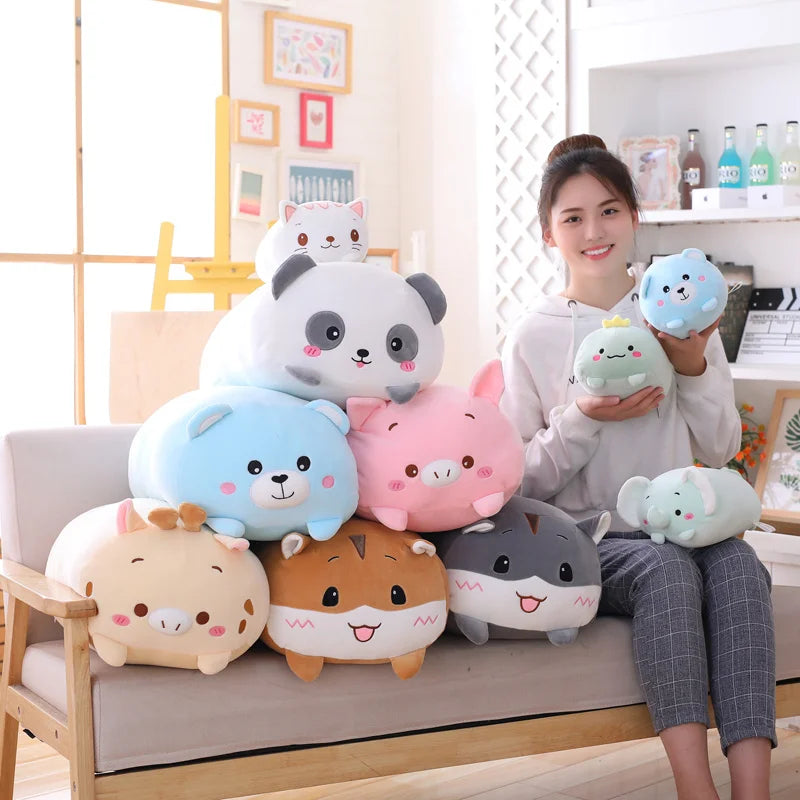 Sweet Cartoon Cat Plush Toy, Small Soft Stuffed Kitty Pillow
