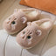 Cat Print Plush House Slippers, Warm Flannel Winter Shoes