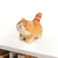 Hand-Carved Wooden Cat Figurine, 8 Breeds in Painted Basswood