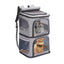 Double Cat Backpack Carrier for 2 Cats, Foldable Two-Level Design