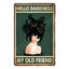 Oh My Eyes Black Cat Sign, Funny Bathroom Gift for Cat Owners