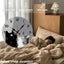 Two Cats Wall Clock, Black and Gray Cats Looking Up at the Time