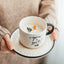 Hidden Kitten Cup and Saucer, Ceramic Coffee Cup With 3D Cat Inside