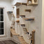 Wall-Mounted Cat Climbing Shelf Set with Bridge and Hammock
