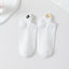 Embroidered Cat Ankle Socks for Women, Cute Mismatched AB Design