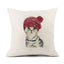 Cartoon Cat Cushion Cover, Peach Skin Throw Pillow Case 7 Sizes