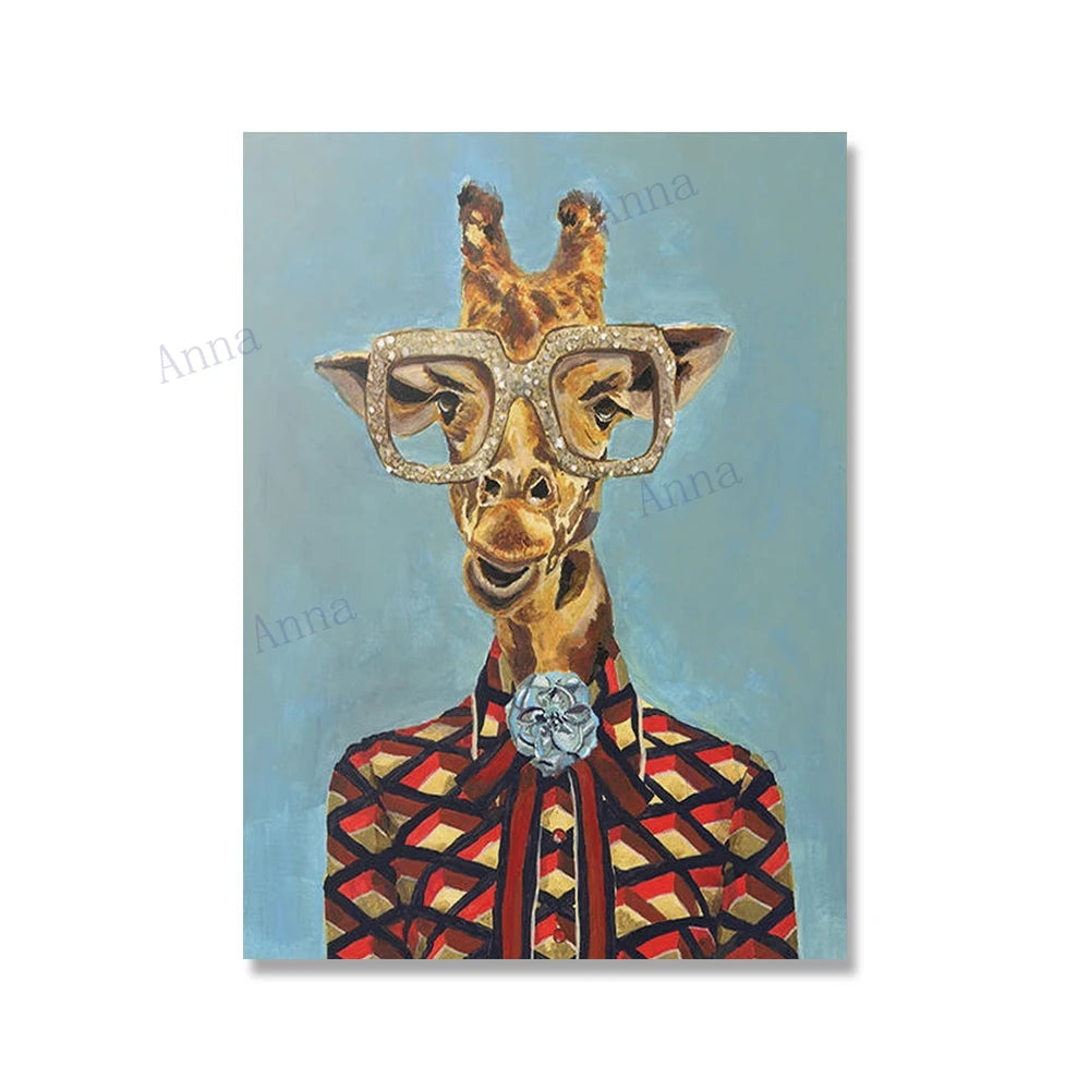 Pop Art Big Cat Poster, Leopard Lion Tiger Canvas Wall Art