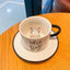 Hidden Kitten Cup and Saucer, Ceramic Coffee Cup With 3D Cat Inside