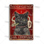 Black Cat Vintage Tin Plate, Horizontal Retro Wall Sign Gift