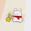 Cat Fishing Enamel Pin with Dangling Fish Charm, Cute Cat Brooch
