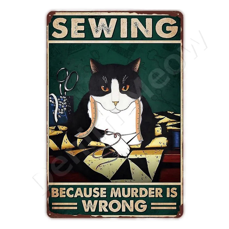 Oh My Eyes Black Cat Sign, Funny Bathroom Gift for Cat Owners
