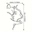 Woman and Cat Line Art Metal Wall Decor, Minimalist Silhouette