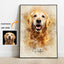 Custom Cat Portrait Canvas Print from Your Photo with Name