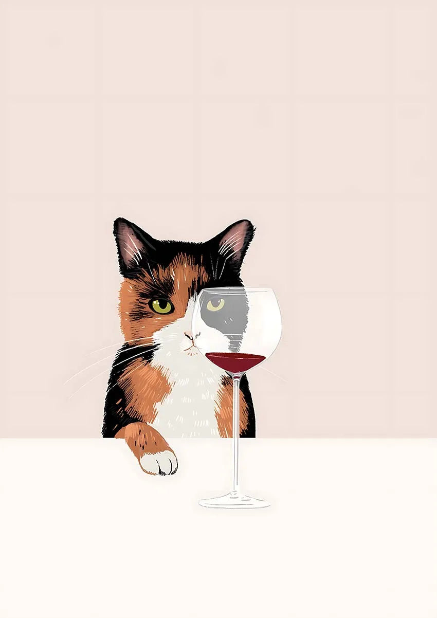 Art abstrait de chat Poster