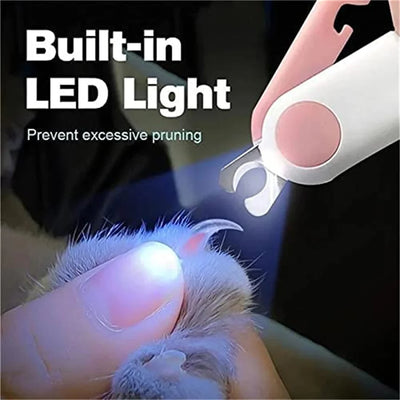 LED Cat Nail Clippers With Safety Lock, Light Helps You See the Quick